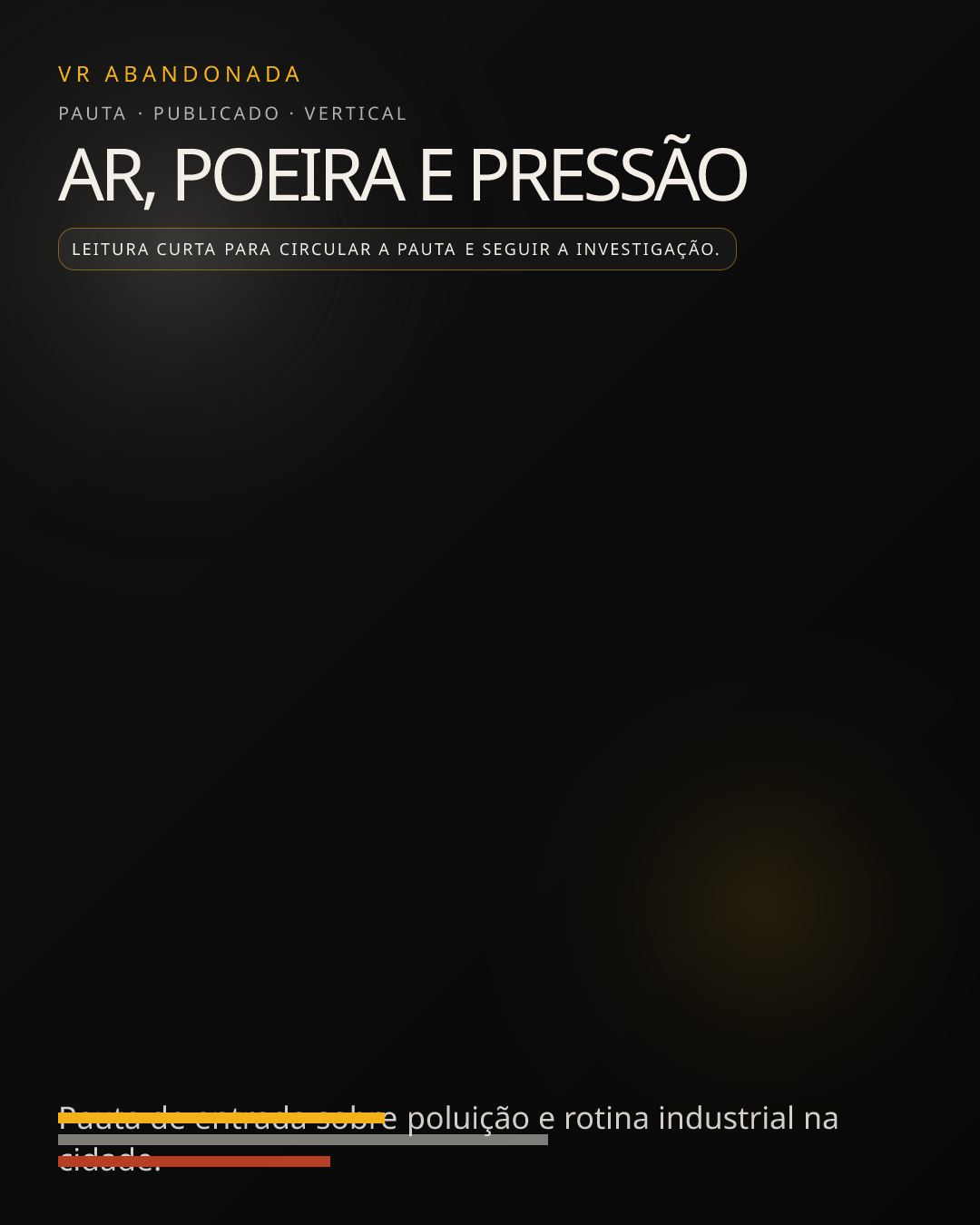 Prévia vertical de Ar, poeira e pressão