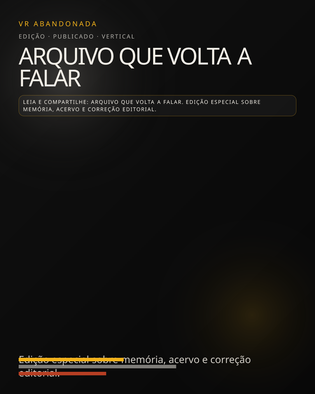 Prévia vertical de Arquivo que volta a falar