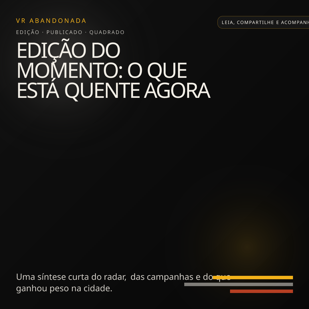 Prévia quadrada de Edição do momento: o que está quente agora