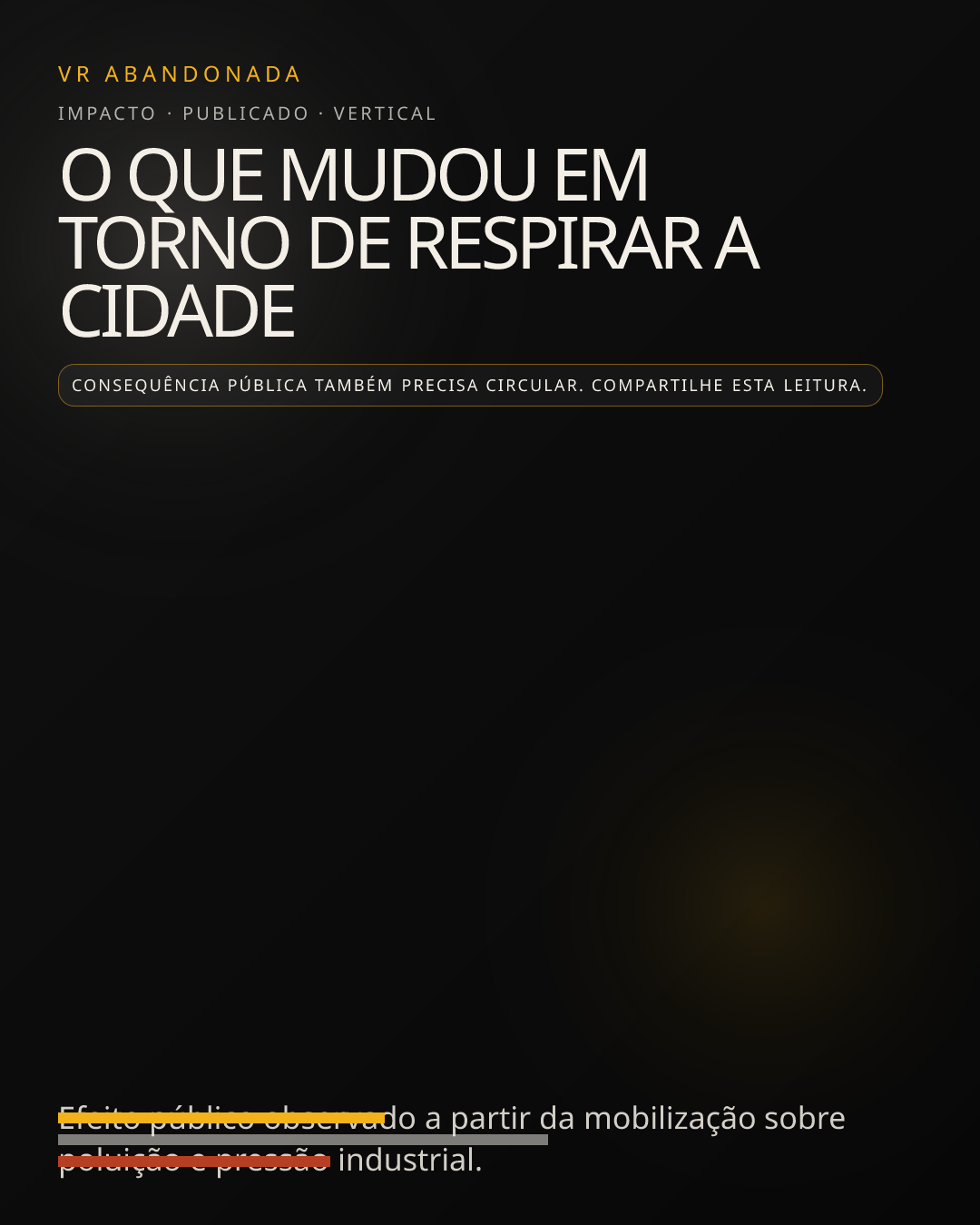 Prévia vertical de O que mudou em torno de respirar a cidade