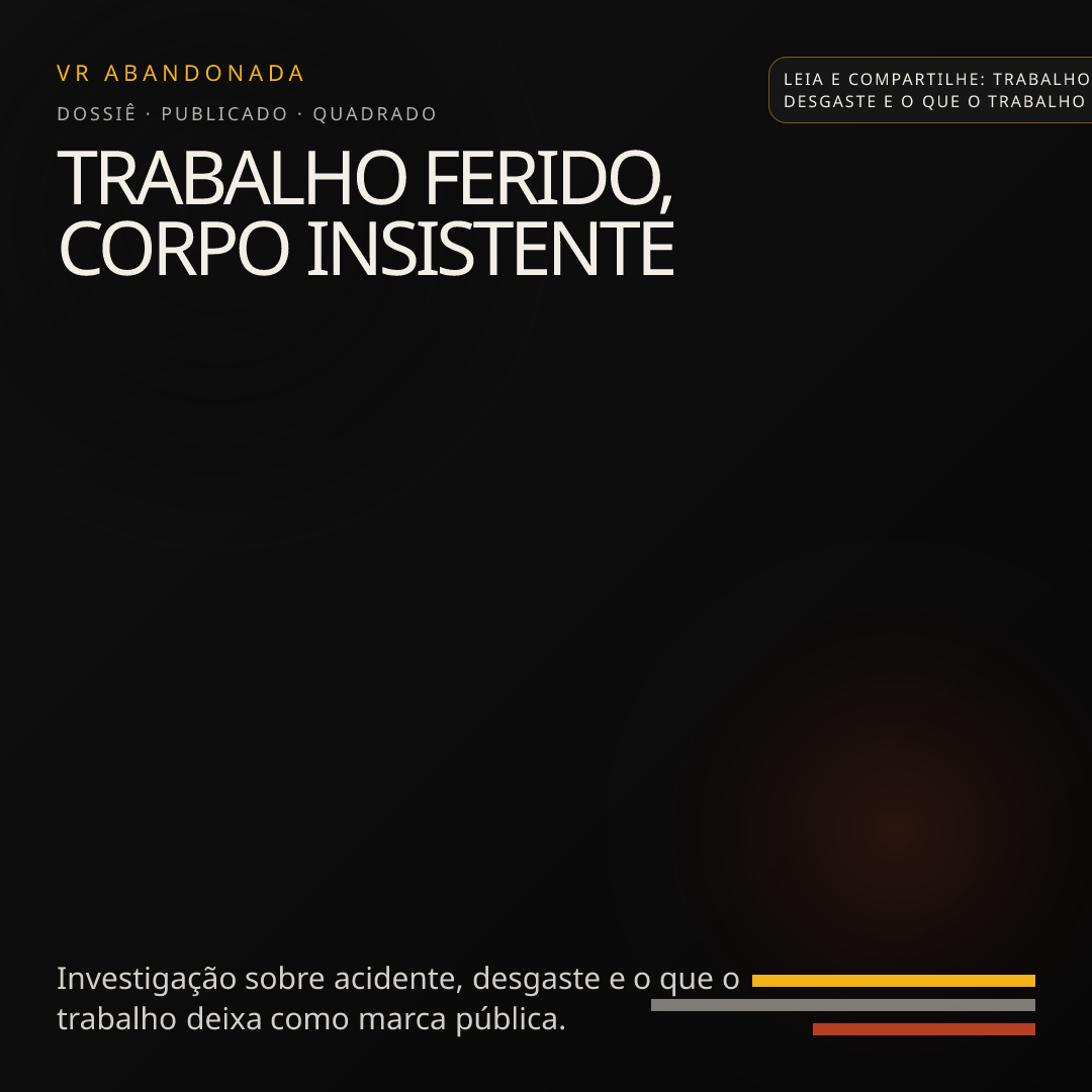 Prévia quadrada de Trabalho ferido, corpo insistente