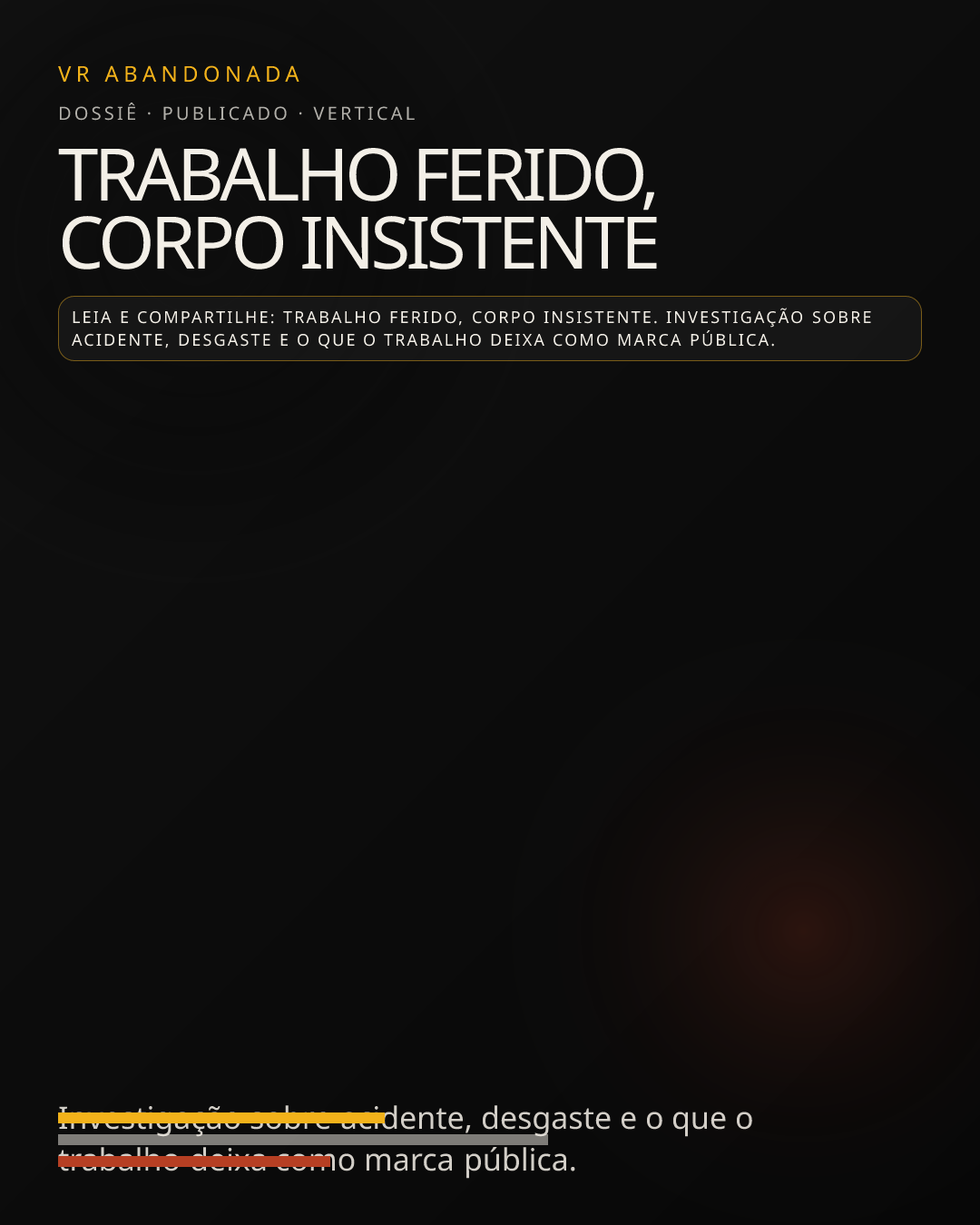 Prévia vertical de Trabalho ferido, corpo insistente
