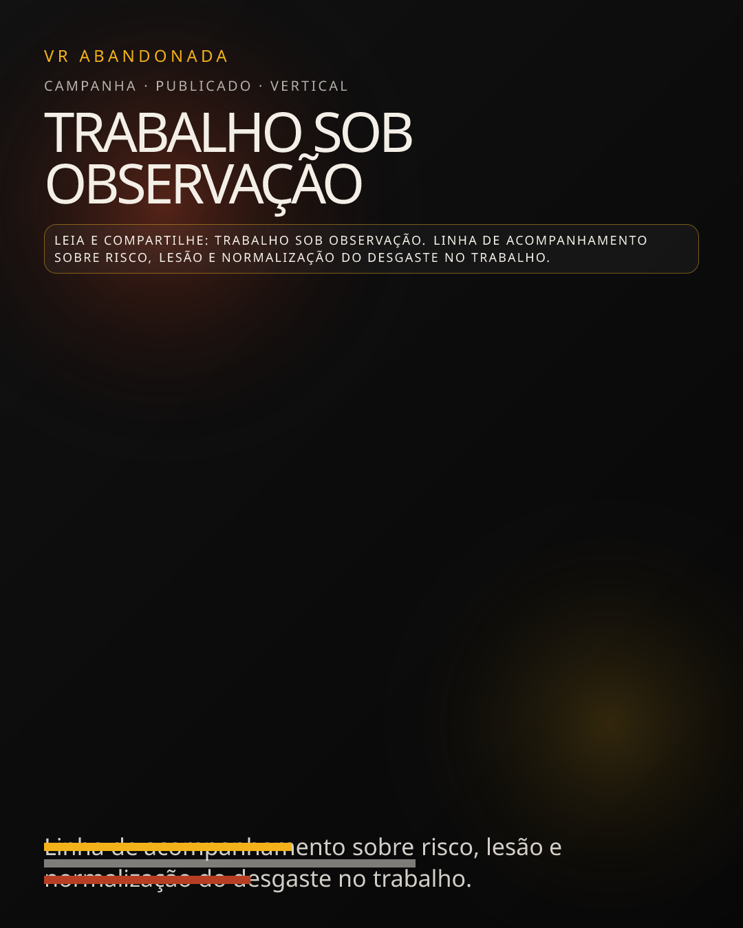 Prévia vertical de Trabalho sob observação