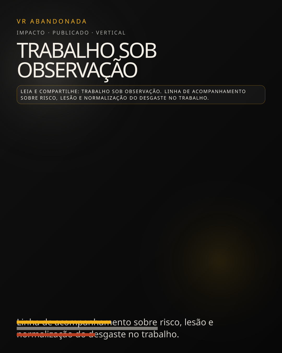 Prévia vertical de Trabalho sob observação